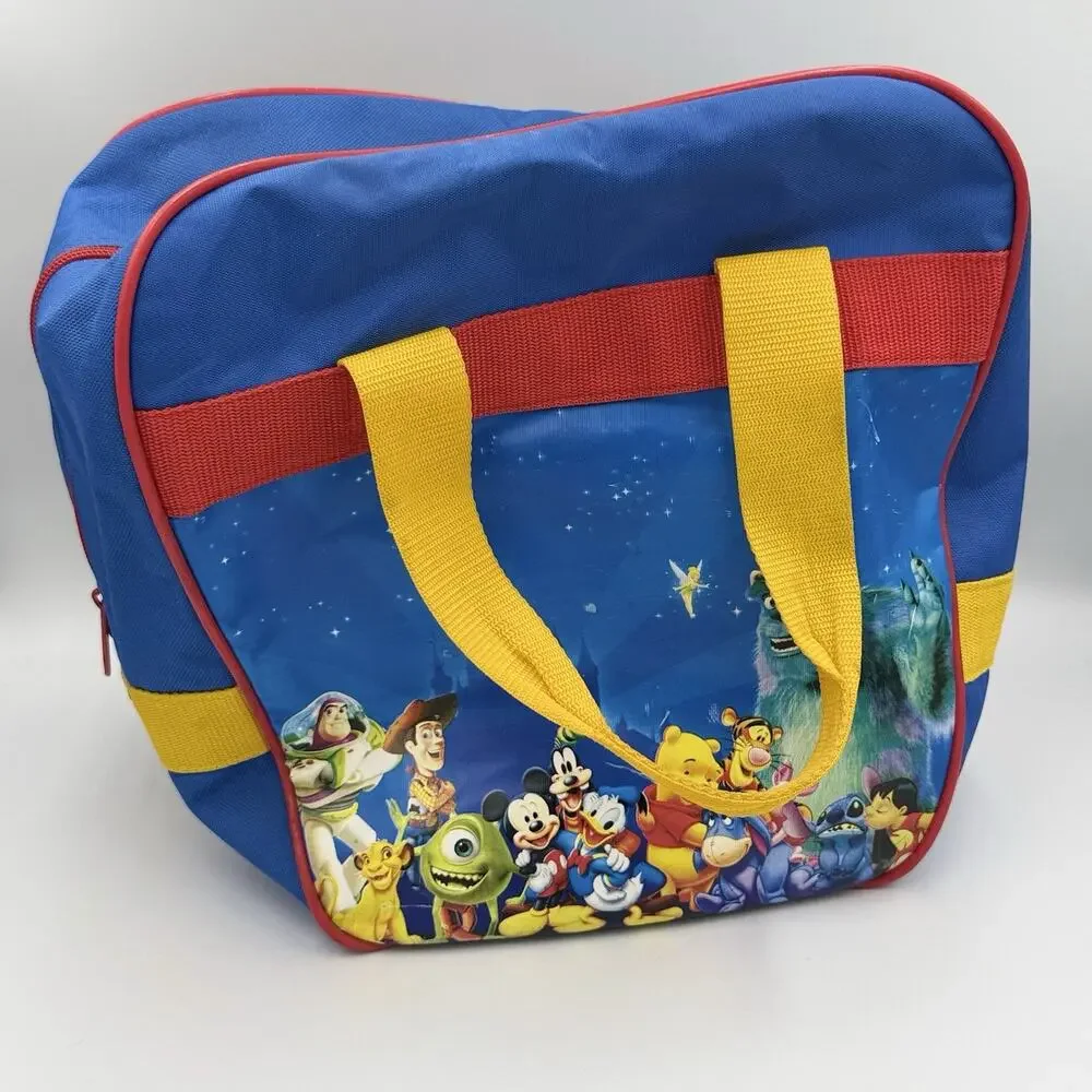 Vintage Disney Pixar Character Bowling Ball Bag Mickey Stitch Pooh Toy Story
